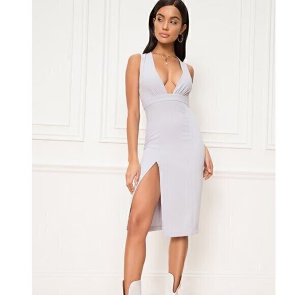 NWT Superdown Aritzia Rayhana High Slit Dress in Lavender - Picture 1 of 5